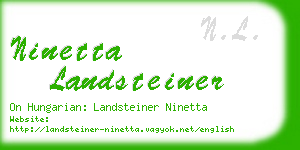 ninetta landsteiner business card